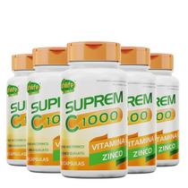 Kit 5 Suprem C 1000Mg Zinco 7Mg Unilife 30 Cápsulas