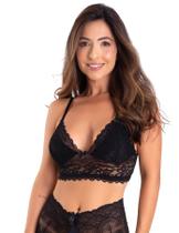 Kit 5 Sutiã Cropped de Renda Sem Bojo lingerie feminina blogueira influencer trend