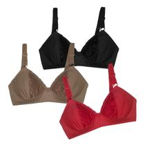 Kit 5 Sutiã Sem Bojo Top Confortável Plus Feminino Com Renda Microfibra