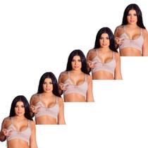 Kit 5 Sutiãs de Amamentação Cotton Gestante Pós-Parto Confortável Prático Fecho Fáci Kit 5 Sutiãs de Amamentação Cotton Gestante Pós-Parto Confortável Prático Fecho Fáci
