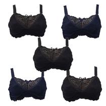 Kit 5 Sutiãs Renda Amamentação Fecho Click Maternidade 407