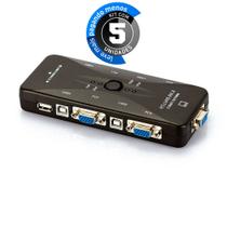 Kit 5 Switch KVM USB 4 Portas VGA - KVM41UA - USB 2.0