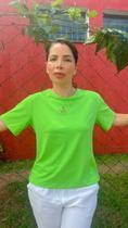 Kit 5 T-shirt Feminina Blusa De Calor Camiseta Lisa Verão