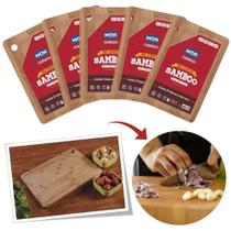 Kit 5 Tabuas De Corte Carne Madeira Bambu 30X20 Churrasco