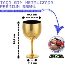 KIT 5 Taças De Gin 580ml Metalizadas Premium Lisa S/gravar