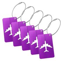 Kit 5 Tags Para Mala Viagem C/ Identificador Seguro A Prova D'Água