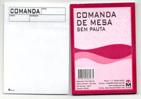 Kit - 5 talão-Comanda de mesa sem Pauta - Marse