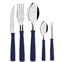 Kit 5 Talheres Garfo Faca Colher Petisco Aço Inox Tramontina