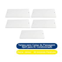 Kit 5 Tampa para Caixa de Passagem Split para Ar Condicionado Joinsul Branco