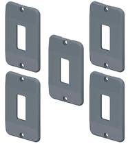 Kit 5 tampa pvc cinza 1 tecla 1/2" x 3/4" masster Kit 5 tampa pvc cinza 1 tecla 1/2" x 3/4" masster