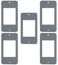 Kit 5 tampa pvc cinza 3 teclas 1/2 x 3/4" masster