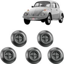 Kit 5 Tampas Redondas Caixa Estepe Fusca Universal