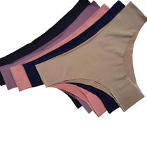 Kit 5 Tanga Laser Sem Costura Lingerie Charme