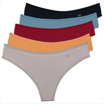 Kit 5 Tangas Conforto Fio Duplo Feminina Elegante Atacado Kit 5 Tangas Conforto Fio Duplo Feminina Elegante Atacado