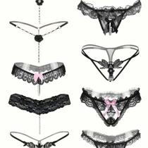 Kit 5 Tangas de Renda com Prolas Design Sexy ElaShopp
