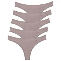 Kit 5 Tangas Poliéster Fio Duplo Feminina Moderna Atacado Kit 5 Tangas Poliéster Fio Duplo Feminina Moderna Atacado