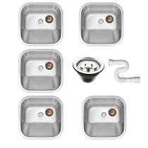 Kit 5 Tanques Inox 304 40x34x20 Fosco Caixa Atacado