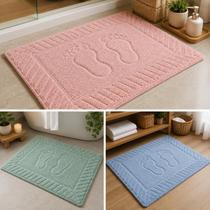 Kit 5 Tapetes Banheiro Felpudo Mali 70x45cm Algodão Super Macio e Absorvente Kit 5 Tapetes Banheiro Felpudo Mali 70x45cm Algodão Super Macio e Absorvente