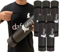 Kit 5 Tapetes Yoga Mat e Exercícios 50x180cm 5mm DF1031 Preto Dafoca Sports