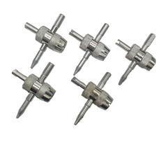 Kit 5 Tarrachas Saca Valvula Nucleo Pneus 4 Usos Omega