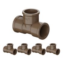 Kit 5 Te Pvc Marrom Soldavel 1 32mm Tigre Kit 5 Te Pvc Marrom Soldavel 1 32mm Tigre