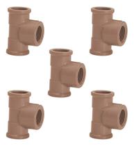 kit 5 Te Soldavel C/ Rosca Central Lr de 25mm X 3/4" PLASTILIT kit 5 Te Soldavel C/ Rosca Central Lr de 25mm X 3/4" PLASTILIT