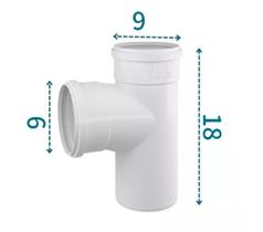 Kit 5 Tê Tee Branco 75 Polegadas Esgoto Fortlev