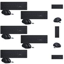 Kit 5 Teclado e Mouse Sem Fio Intelbras CSI 50 Preto 2.4GHz ABNT2 Silencioso NF Para Empresa Kit 5 Teclado e Mouse Sem Fio Intelbras CSI 50 Preto 2.4GHz ABNT2 Silencioso NF Para Empresa