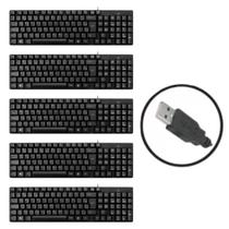 Kit 5 Teclado Multilaser TC193 QWERTY Português Brasil Preto