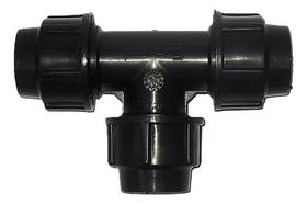 Kit 5 Tee Compressão para Tubo/Mangueira Pead Azul 20mm