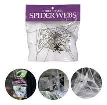 Kit 5 Teia De Aranha Halloween Decoração Artificial Kit 5 Teia De Aranha Halloween Decoração Artificial