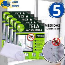 Kit 5 Tela Mosquiteiro Protetora Com Fita Colante Janela Ajustável Contra Insetos Dengue Mosquitos Kit 5 Tela Mosquiteiro Protetora Com Fita Colante Janela Ajustável Contra Insetos Dengue Mosquitos