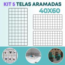 Kit 5 Telas Aramada 40x60cm Organização de Acessórios Painel Decorativo Mural Inspiração Kit 5 Telas Aramada 40x60cm Organização de Acessórios Painel Decorativo Mural Inspiração