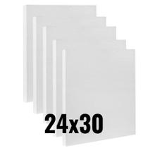 Kit 5 Telas Para Pintura Artística 24x30cm Algodão e Madeira Kit 5 Telas Para Pintura Artística 24x30cm Algodão e Madeira