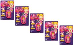 Kit 5 Telefone Celular De Brinquedo Luminoso E Musical Cores