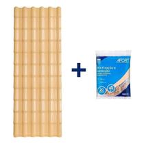 Kit 5 Telhas Plan PVC 1,98 x 0,88 x 1,6 mm 06 Ondas com 4 Kit Fixação e Vedação Afort Kit 5 Telhas Plan PVC 1,98 x 0,88 x 1,6 mm 06 Ondas com 4 Kit Fixação e Vedação Afort