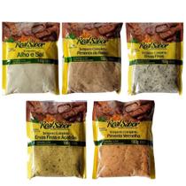 Kit 5 Temperos Completos Real Sabor 180g Pimenta Alho Ervas Ltt Alimentos