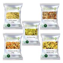 Kit 5 Temperos Naturais Grãos Life 250g Kit 5 Temperos Naturais Grãos Life 250g