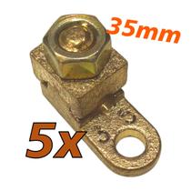 Kit 5 Terminal de Pressão Sapata Botinha para Cabo 35mm Reforçado Kit 5 Terminal de Pressão Sapata Botinha para Cabo 35mm Reforçado