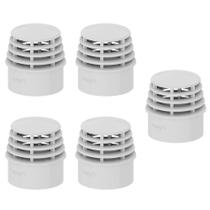 Kit 5 Terminal de Ventilacao 50mm Tigre Anti Mal Cheiro