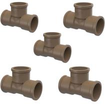 Kit - 5 Tês Soldáveis de 50mm 1.1/2 Tigre