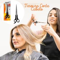 kit 5 Tesouras Barbeiro cabelereiro Cortes Cabelo Salão Profissional