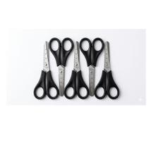 Kit 5 Tesouras Escolar Sem Ponta de Segurança com Régua Integrada