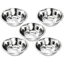 Kit 5 Tigela Bacia Bowl De Inox Redonda com Capacidade de 500mL Cozinha - 16cm - Ke Home