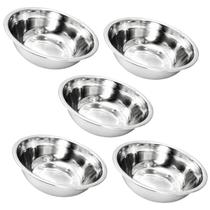 Kit 5 Tigela Bacia Bowl De Inox Redonda com Capacidade de 750mL Cozinha - 18cm - Ke Home Kit 5 Tigela Bacia Bowl De Inox Redonda com Capacidade de 750mL Cozinha - 18cm - Ke Home