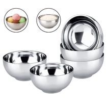 Kit 5 Tigelas Aço Inox Petiscos Sobremesa Porções Arroz 14cm Kit 5 Tigelas Aço Inox Petiscos Sobremesa Porções Arroz 14cm