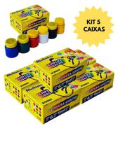 Kit 5 Tinta Guache 6 Cores Acrilex Kit 5 Tinta Guache 6 Cores Acrilex