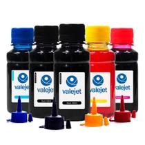 Kit 5 Tinta L365 CMYKK Corante 100ml Valejet