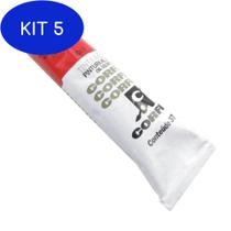 Kit 5 Tinta Oleo Gr1 Vm Cad Escuro 130 Imit (37Ml)Corfix