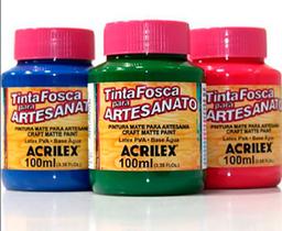 Kit 5 Tinta Pva Fosca para Artesanato 100ml a Sua Escolha Acrilex Kit 5 Tinta Pva Fosca para Artesanato 100ml a Sua Escolha Acrilex